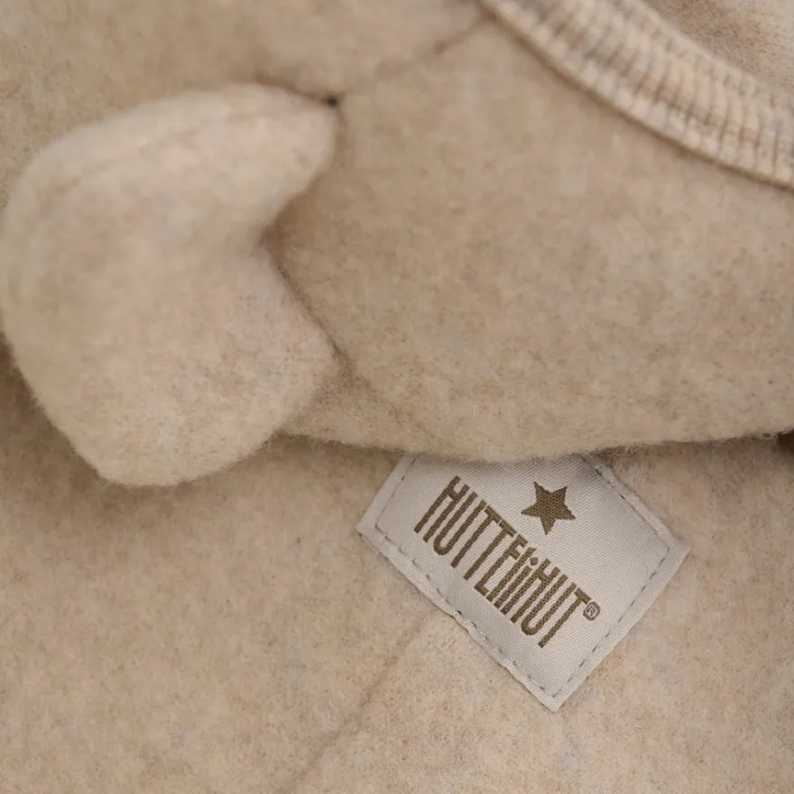 Barnvagnsoverall med Öron - Camel Melange