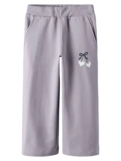 Basalt Sweat Wide Byxor - Lavender Gray