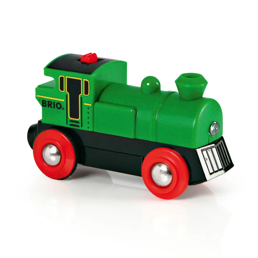 33595 Batteridriven tvåvägs lokomotiv, grön/svart