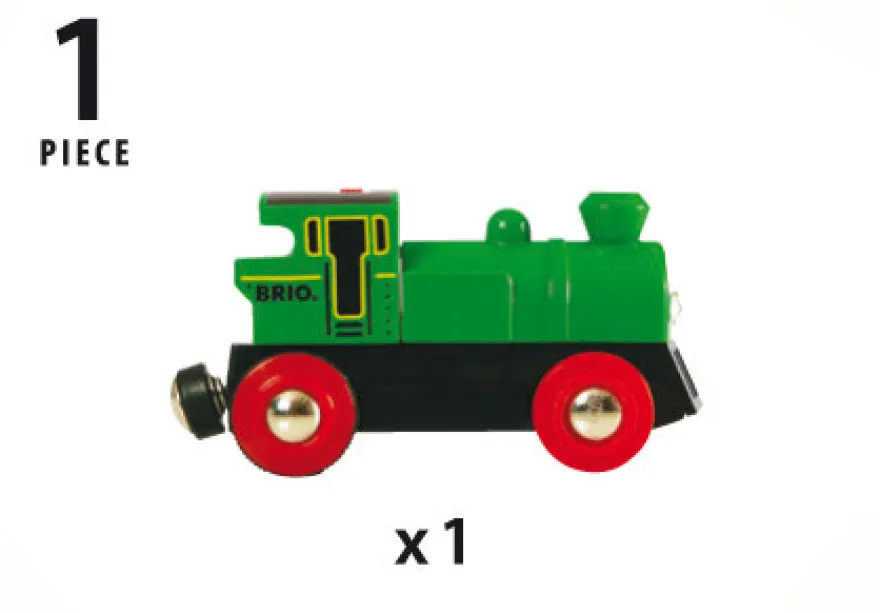 33595 Batteridriven tvåvägs lokomotiv, grön/svart