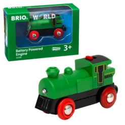 33595 Batteridriven tvåvägs lokomotiv, grön/svart