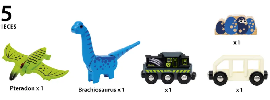 Batteritåg med Dinosaurier