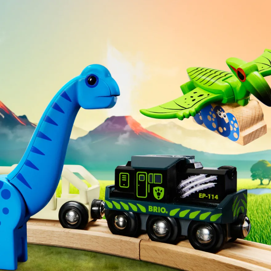 Batteritåg med Dinosaurier