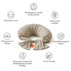 BbHugme Amingskudde - Seashell Beige