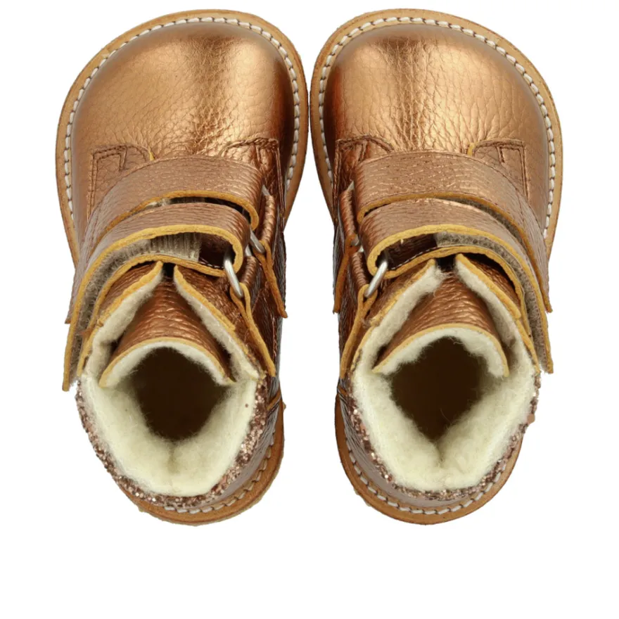 Begynder TEX-støvle med glitter og velcro