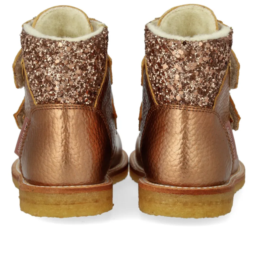 Begynder TEX-støvle med glitter og velcro