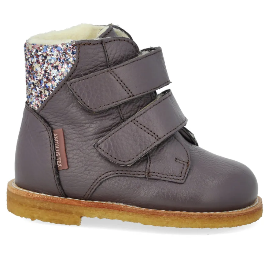 Begynder TEX-støvle med glitter og velcro