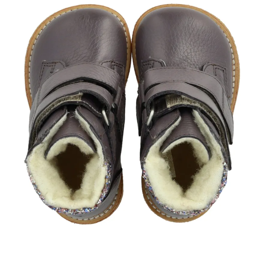 Begynder TEX-støvle med glitter og velcro