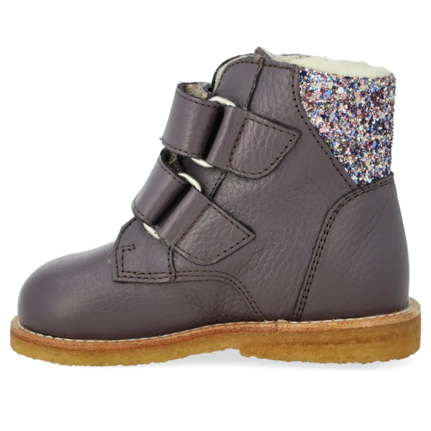 Begynder TEX-støvle med glitter og velcro
