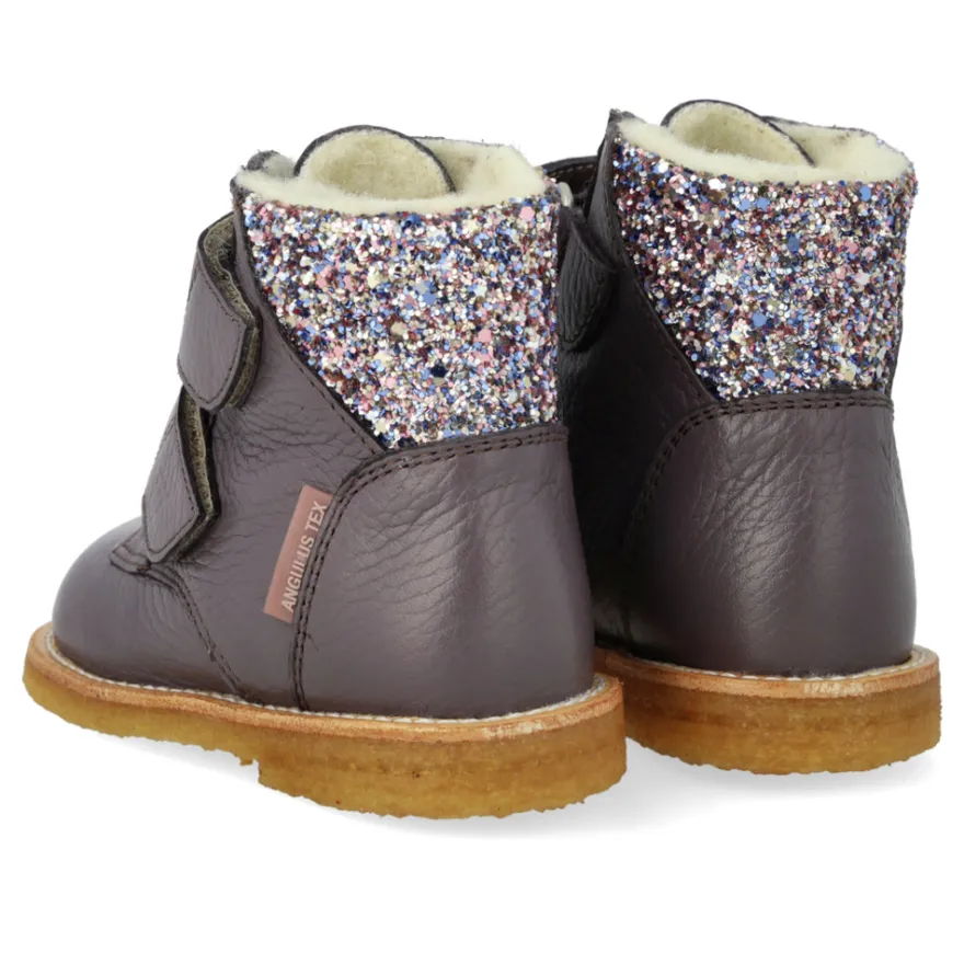 Begynder TEX-støvle med glitter og velcro