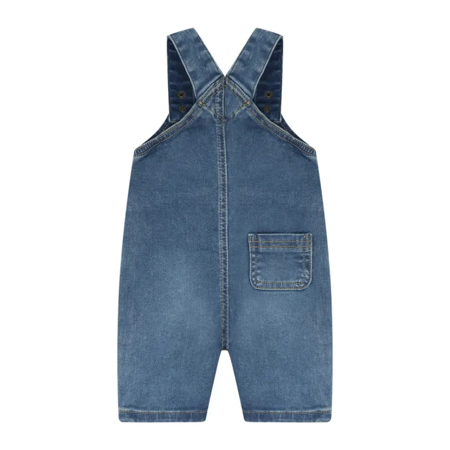 BeKids Denim Hängselbyxor - Faded Denim