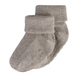 BeKids Glimmer Rib Strumpor m. ABS - Mocha Meringue