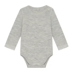 BeKids Långärmad Ullbody - Alloy Melange