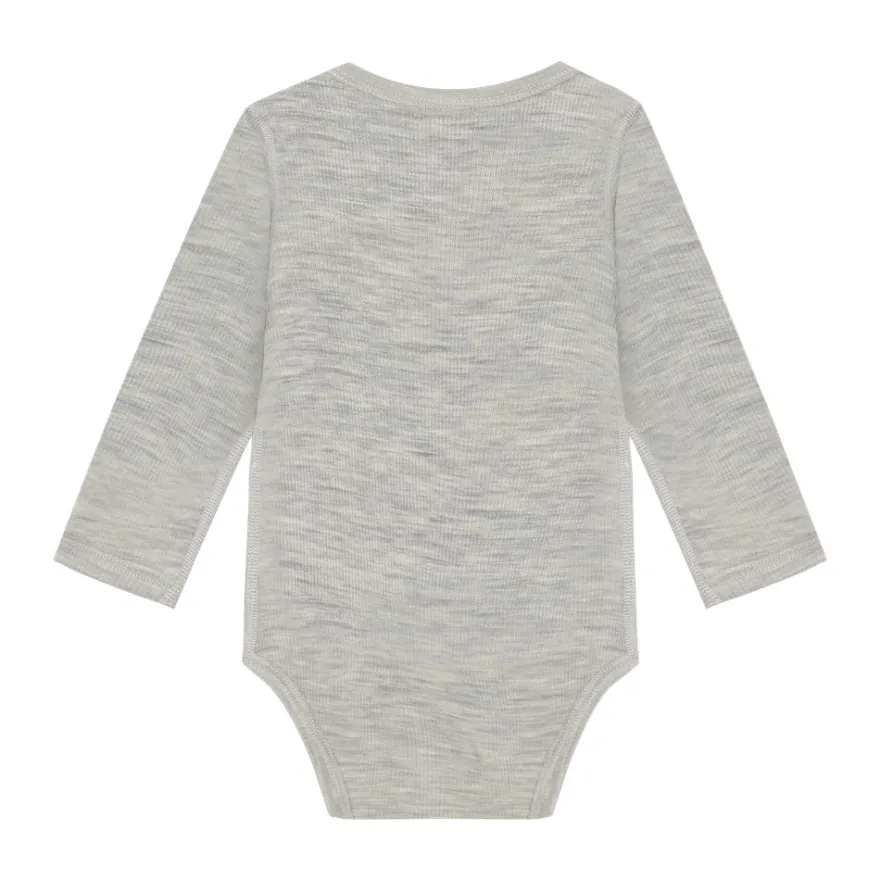 BeKids Långärmad Ullbody - Alloy Melange