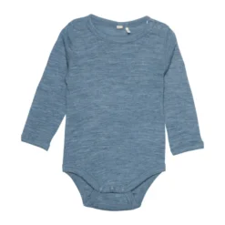 BeKids Långärmad Ullbody - Blue Melange