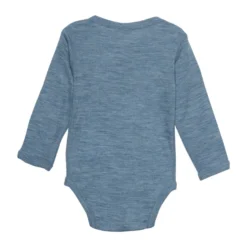 BeKids Långärmad Ullbody - Blue Melange