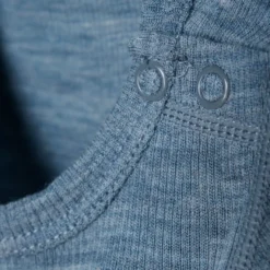 BeKids Långärmad Ullbody - Blue Melange