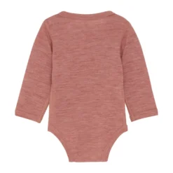 BeKids Långärmad Ullbody - Light Mahogany Melange