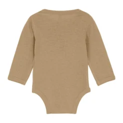 BeKids Långärmad Ullbody - Light Camel Melange