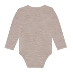 BeKids Långärmad Ullbody - Mocha Meringue Melange