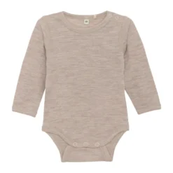 BeKids Långärmad Ullbody - Simply Taupe