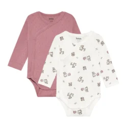 BeKids Långärmad Wrap Body 2-Pack - Nostalgia Rose