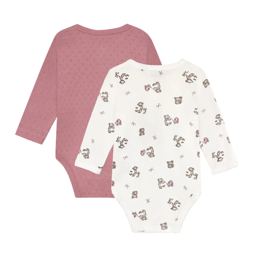 BeKids Långärmad Wrap Body 2-Pack - Nostalgia Rose
