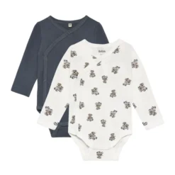 BeKids Långärmad Wrap Body 2-Pack - Turbulence
