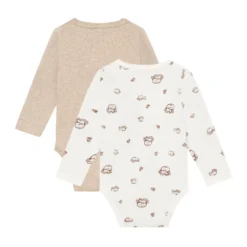 BeKids Långärmad Wrap Body 2-Pack - Silver Mink