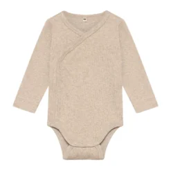 BeKids Långärmad Wrap Body 2-Pack - Silver Mink