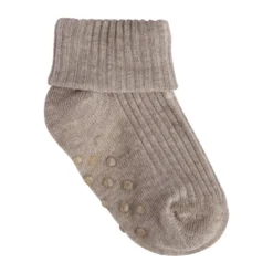 BeKids Rib Strumpor m. ABS 3-Pack - Mocha Meringue