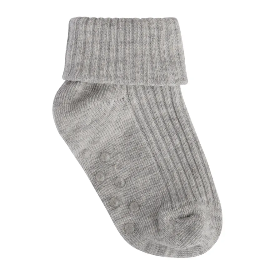 BeKids Rib Strumpor m. ABS 3-Pack - Mocha Meringue
