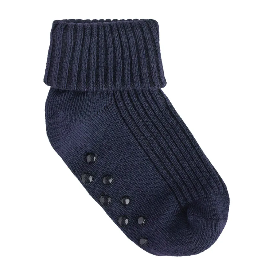 BeKids Rib Strumpor m. ABS 3-Pack - Dark Navy