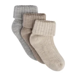 BeKids Rib Strumpor Ull 3-Pack - Sheer Bliss