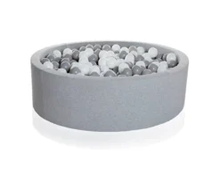 BeKids Runt Bollhav 90x30 cm Med 150 Bollar - Ljusgrå