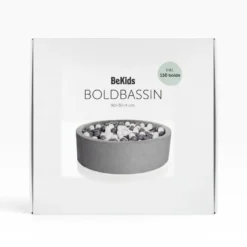 BeKids Runt Bollhav 90x30 cm Med 150 Bollar - Ljusgrå