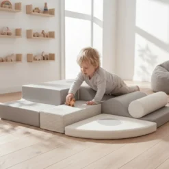 BeKids Skumlekset Med Speglar - Grå/Vit