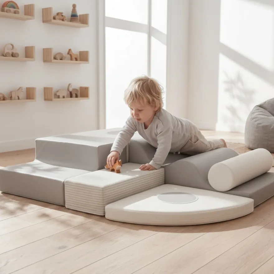 BeKids Skumlekset Med Speglar - Grå/Vit
