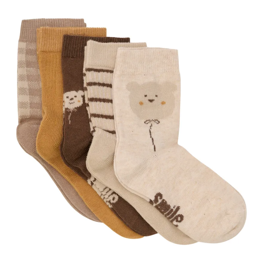 BeKids Strumpor 5-Pack - Simply Taupe