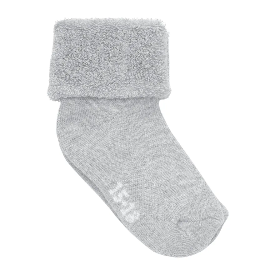 BeKids Terry Strumpor 2-Pack - Light Grey Melange