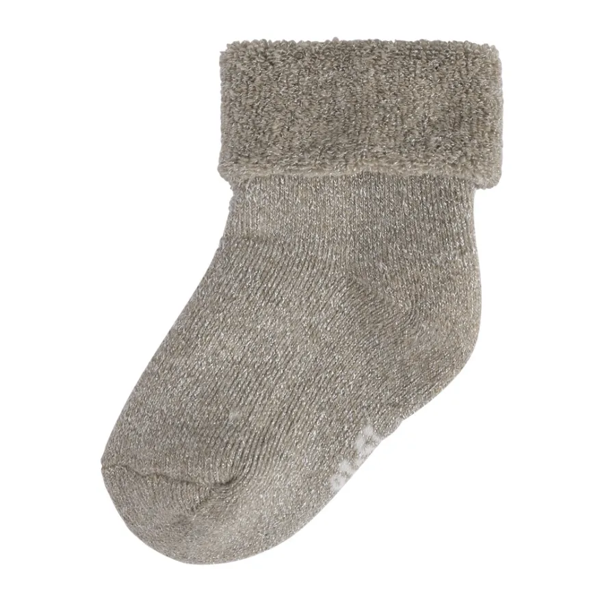 BeKids Terry Strumpor 2-Pack - Mocha Meringue
