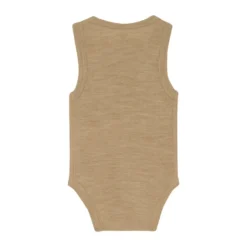 BeKids Ullbody Utan Ärmar - Light Camel Melange