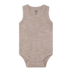 BeKids Ullbody Utan Ärmar - Mocha Meringue Melange