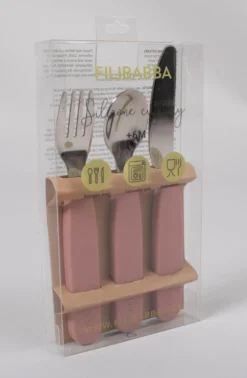 Bestick Silikon - Rosa