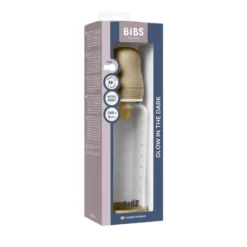BIBS Glas Napppflaska 1 pk 240 ml - M Flow - Vanilla Nat