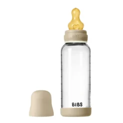 BIBS Glas Napppflaska 1 pk 240 ml - M Flow - Vanilla Nat
