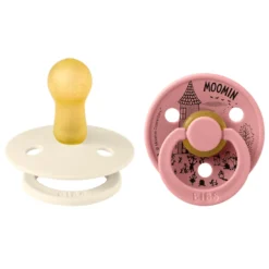 BIBS Moomin Napp LittleMy 2pk Str 2 - Ivory Dusty Pink