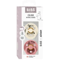 BIBS Moomin Napp LittleMy 2pk Str 2 - Ivory Dusty Pink