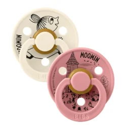 BIBS Moomin Napp LittleMy 2pk Str 2 - Ivory Dusty Pink
