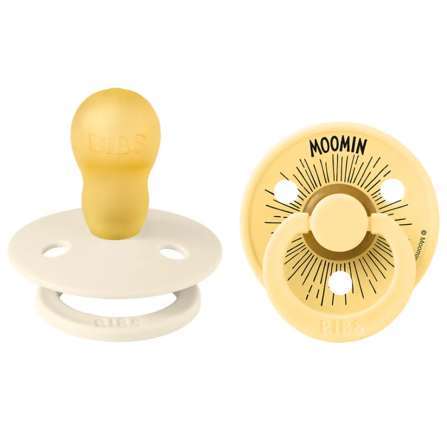 BIBS Moomin Napp Moomintroll 2pk Str. 3 Ivory Pale Butter